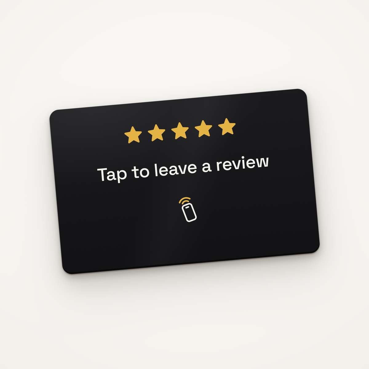NFC Review Card – Classic Stars design: five stars and “Tap to leave a review”